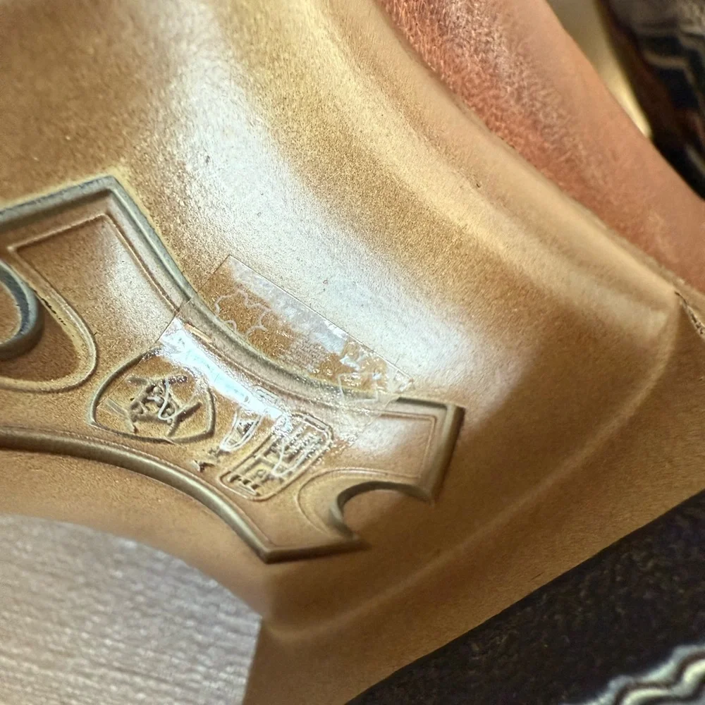 Ariat Sienna Brown/Teal Western Cowboy Boots - Picture 10 of 13